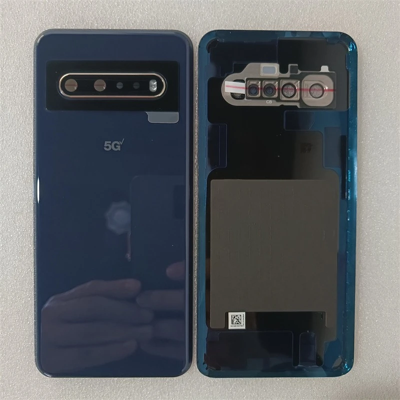 Szklana tylna obudowa baterii z obiektywem aparatu + naklejka do LG V60 ThinQ 5G LM-V600 — zdjęcie produktu 5