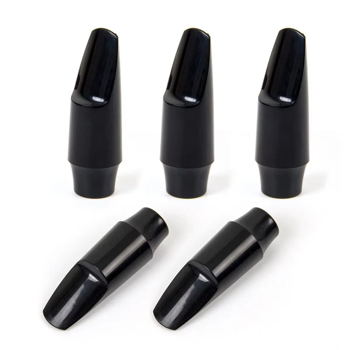 Saxophone Parts 5pcs Black Bakelite Soprano Saxophone Mouthpieces Musical Instrument Parts Treble Saxophone Accessories