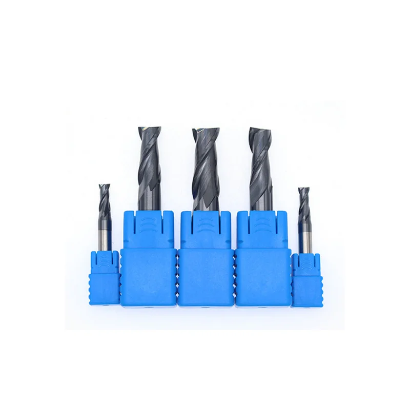 Milling Cutter HRC50 Tungsten Steel Carbide Endmills 2-Flute Black Nano Coating Flat For Steel Millis CNC Machinery Maching Tool