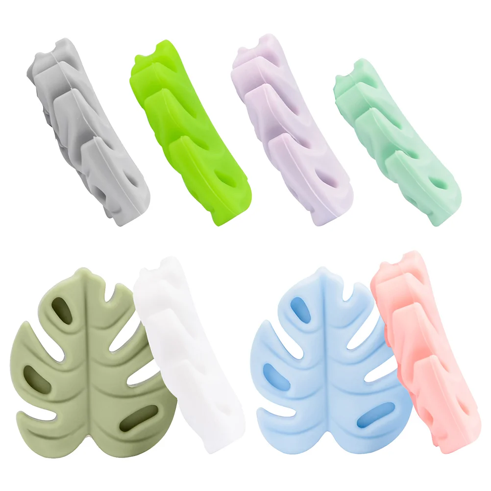 8 pièces aiguilles à tricoter pull Protection tête artisanat bouchons Silicone le cercle accessoires ménage protecteurs Point