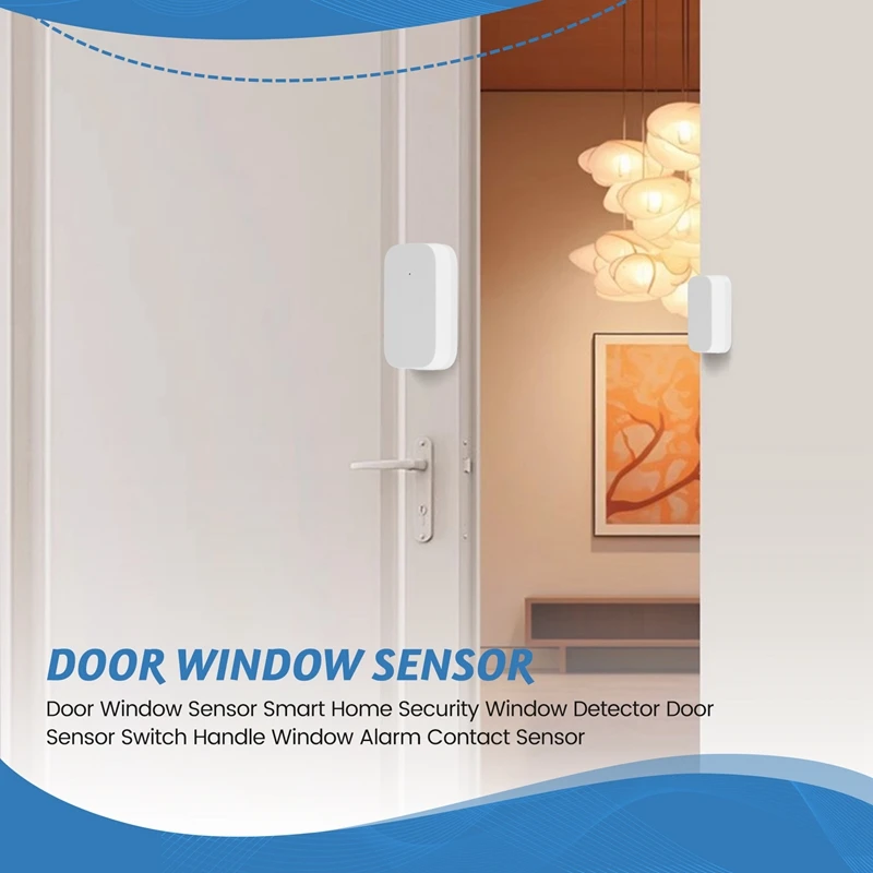 Door Window Sensor Smart Home Security Window Detector Door Sensor Switch Handle Window Alarm Contact Sensor