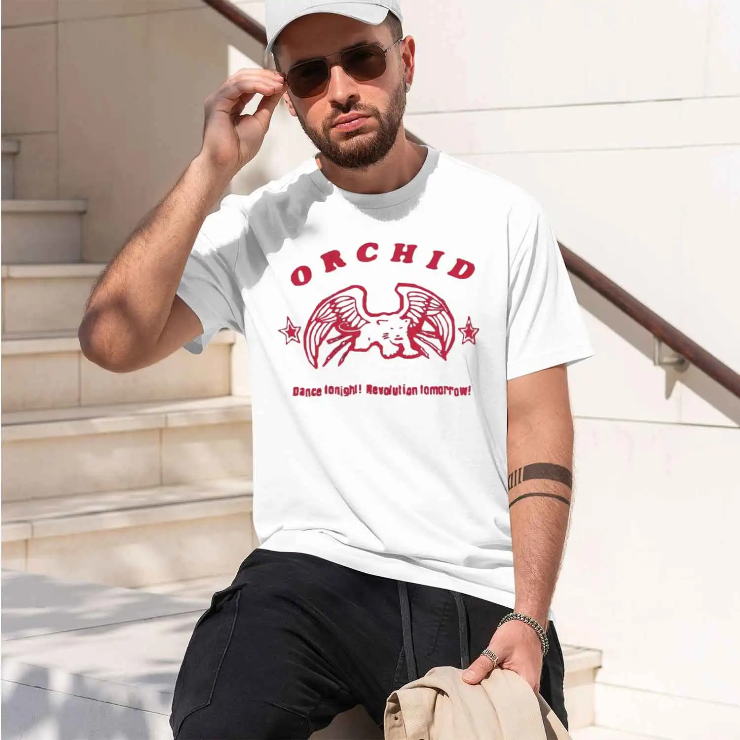 Orid Dance To T Shirto Punk Ampere Jeromes eam Raein Y058 vintage Washed Slightly Streted grh 2026 New Model Men’s Short-sleeve