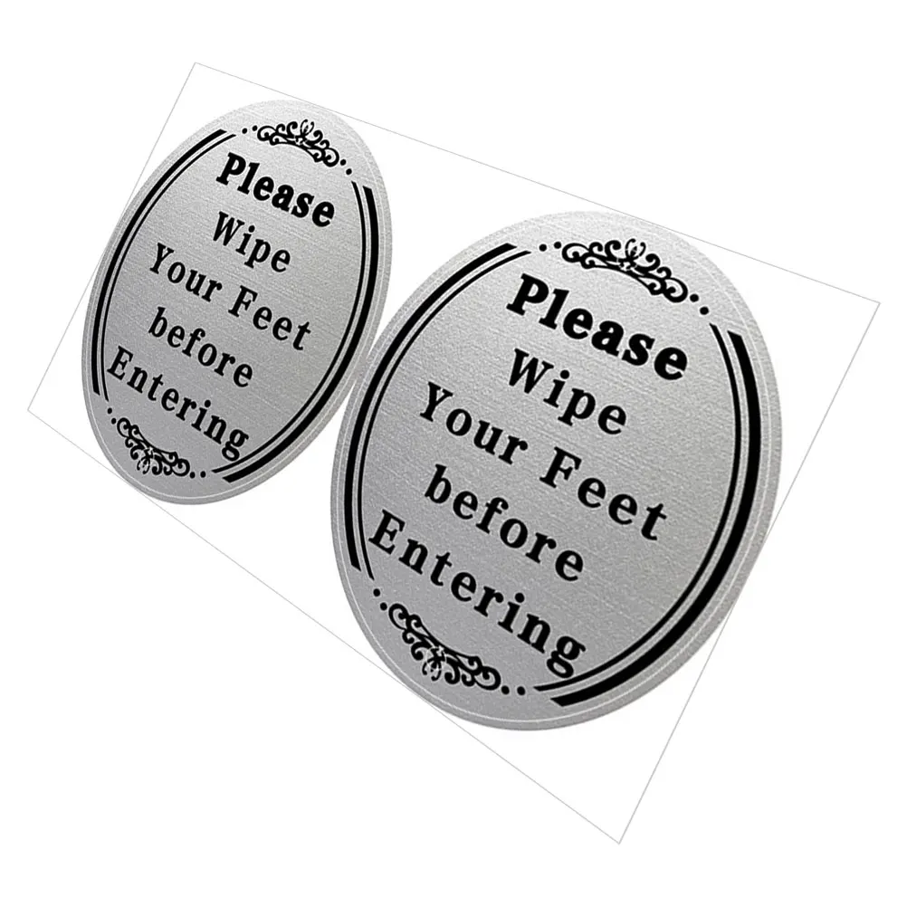 2 stuks PVC muursticker eenvoudige installatie badkamer sticker zelfklevend teken hal herinnering decor woonaccessoires