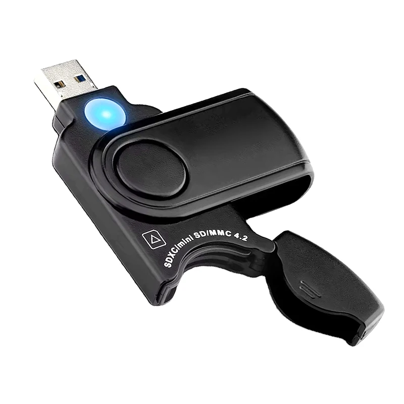Karta pamięci USB 3.2 5 Gb/s Adapter czytnika ze lampką kontrolną do Micro SD TF do laptopa Aparat PC V-Log