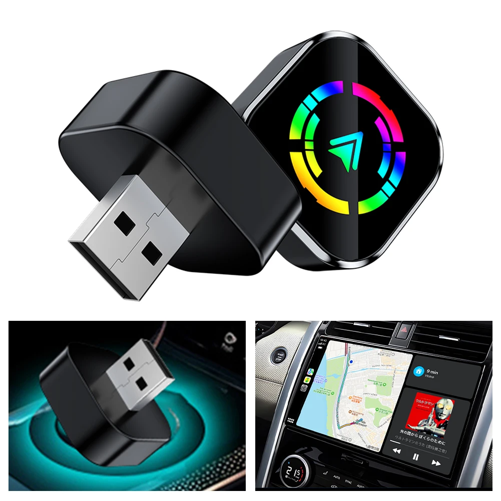 

Беспроводной адаптер Smart Mini Box для CarPlay и Android Auto с USB-управлением голосом для штатных проводных систем CarPlay и Android Auto