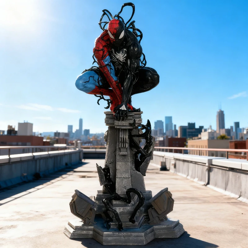 

37,5 см Симбиот Веном Человек-Паук Фигурки ПВХ Статуя Настольный Орнамент Коллекция Модель Игрушки Подарки Для Фанатов