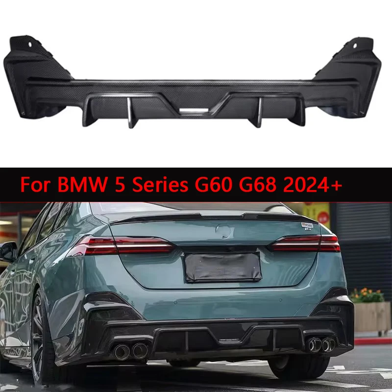 

For BMW 5 Series G60 G68 Carbon Fiber Diffuser Back lip Car Rear Bumper Diffuser Rear Splitters Spoiler Back lip body kit
