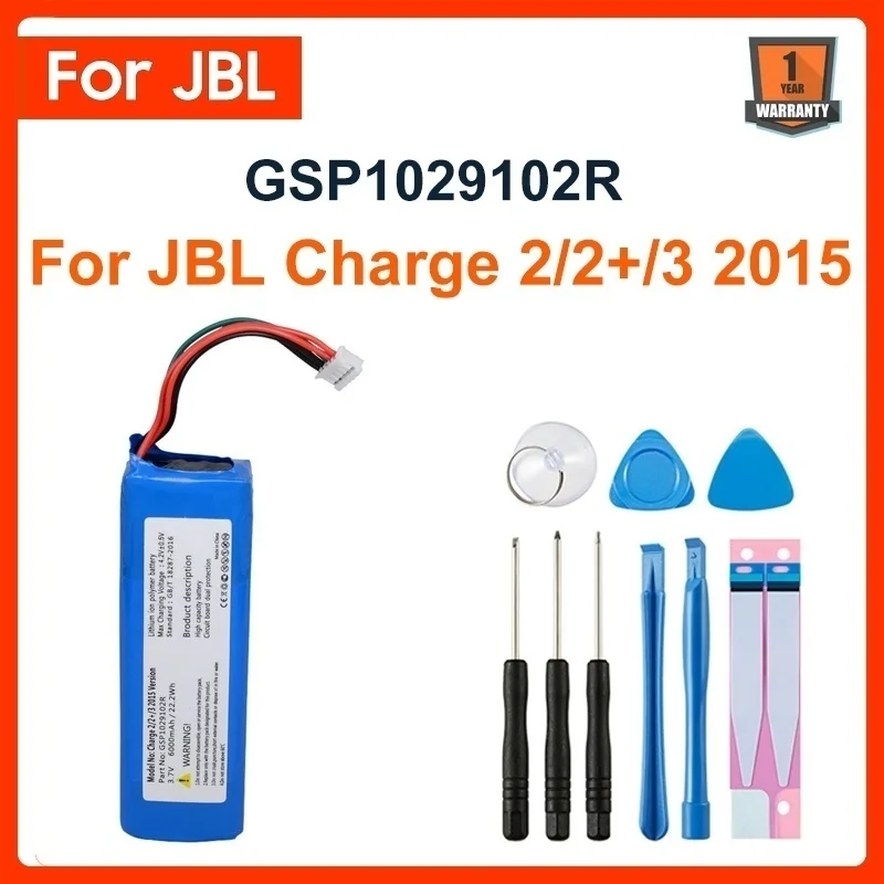 Original GSP1029102R 6000mAh Replacement Battery For JBL Charge 2 Plus Charge 2+ charge 3 2015 Version P763098 Batteries