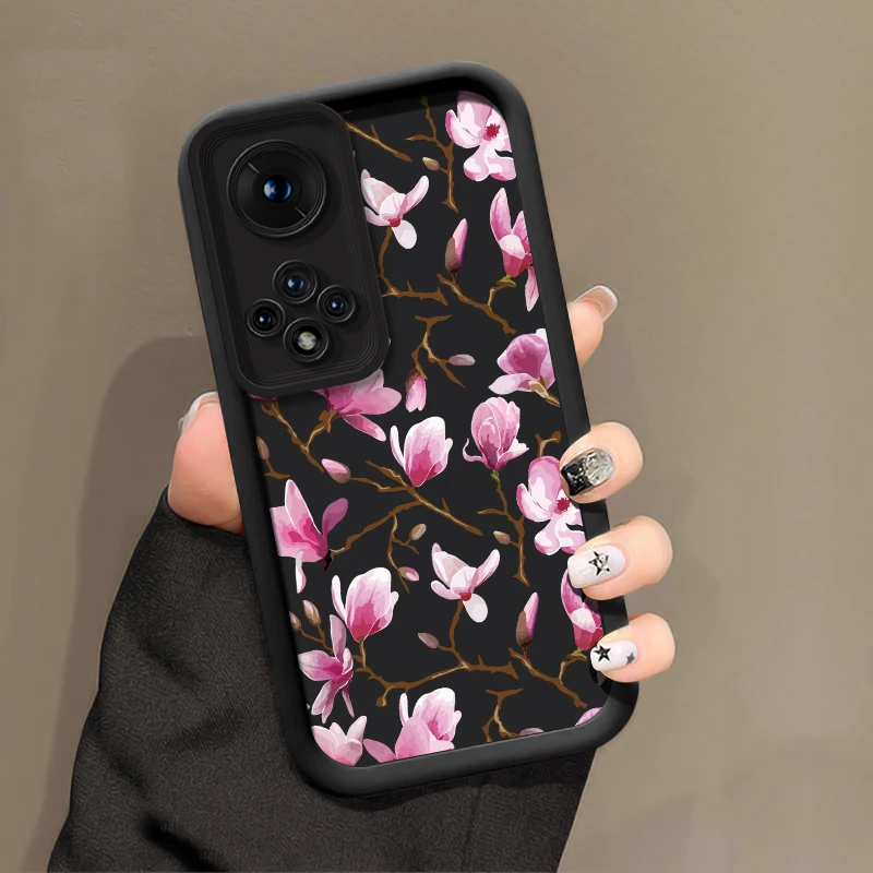 Fiore Cassa Del Telefono Del Silicone Per Huawei Honor Magic 7 Lite 6 5 Pro X60 X30 X9C X9 X8B X8A X7A X7 X6A X8C Antiurto Copertura Opaca