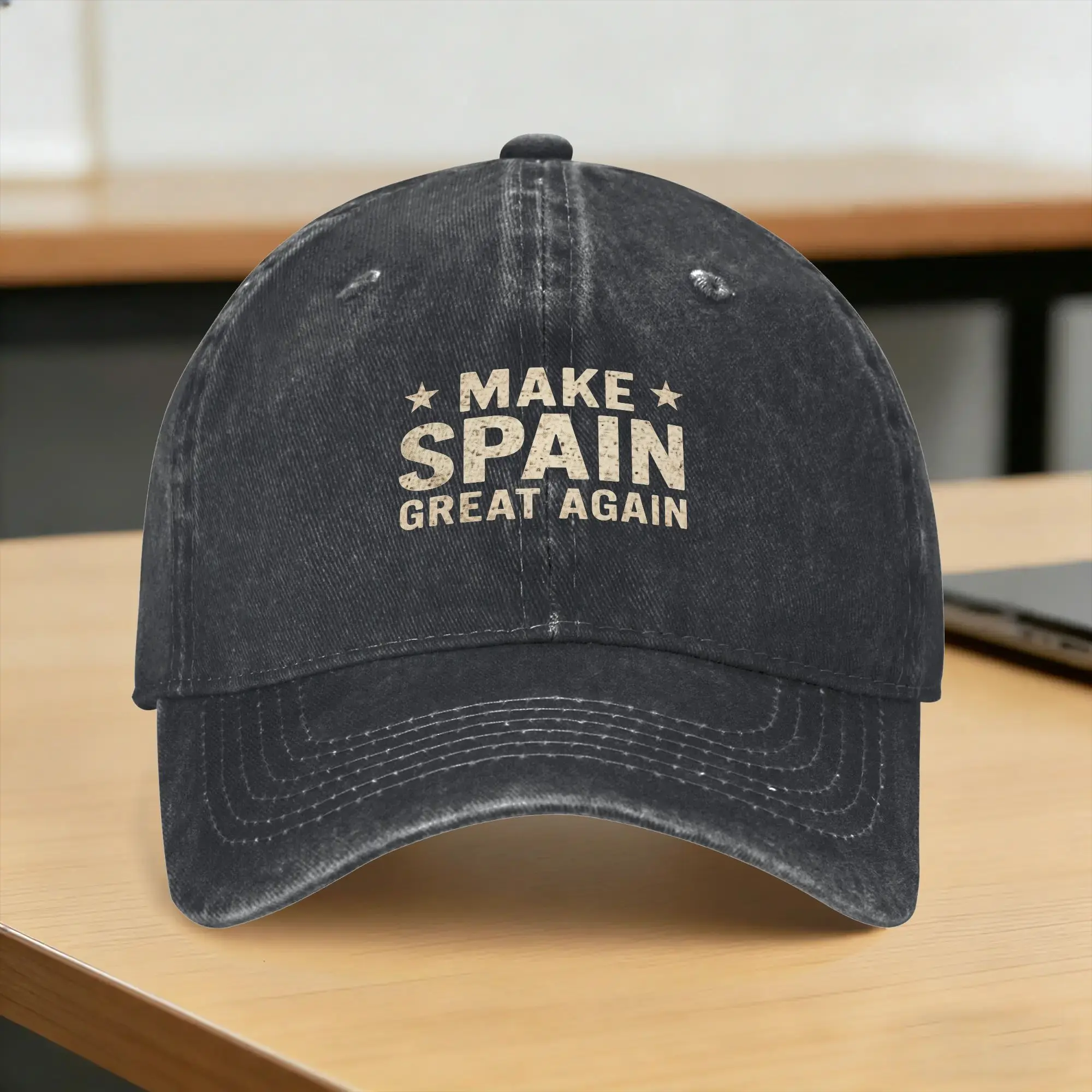 Make Spain Great Again   Sun Baseball Cap  Casual Couple Women Washed  Hats High Quality Design Outdoor Sports Baseball Caps