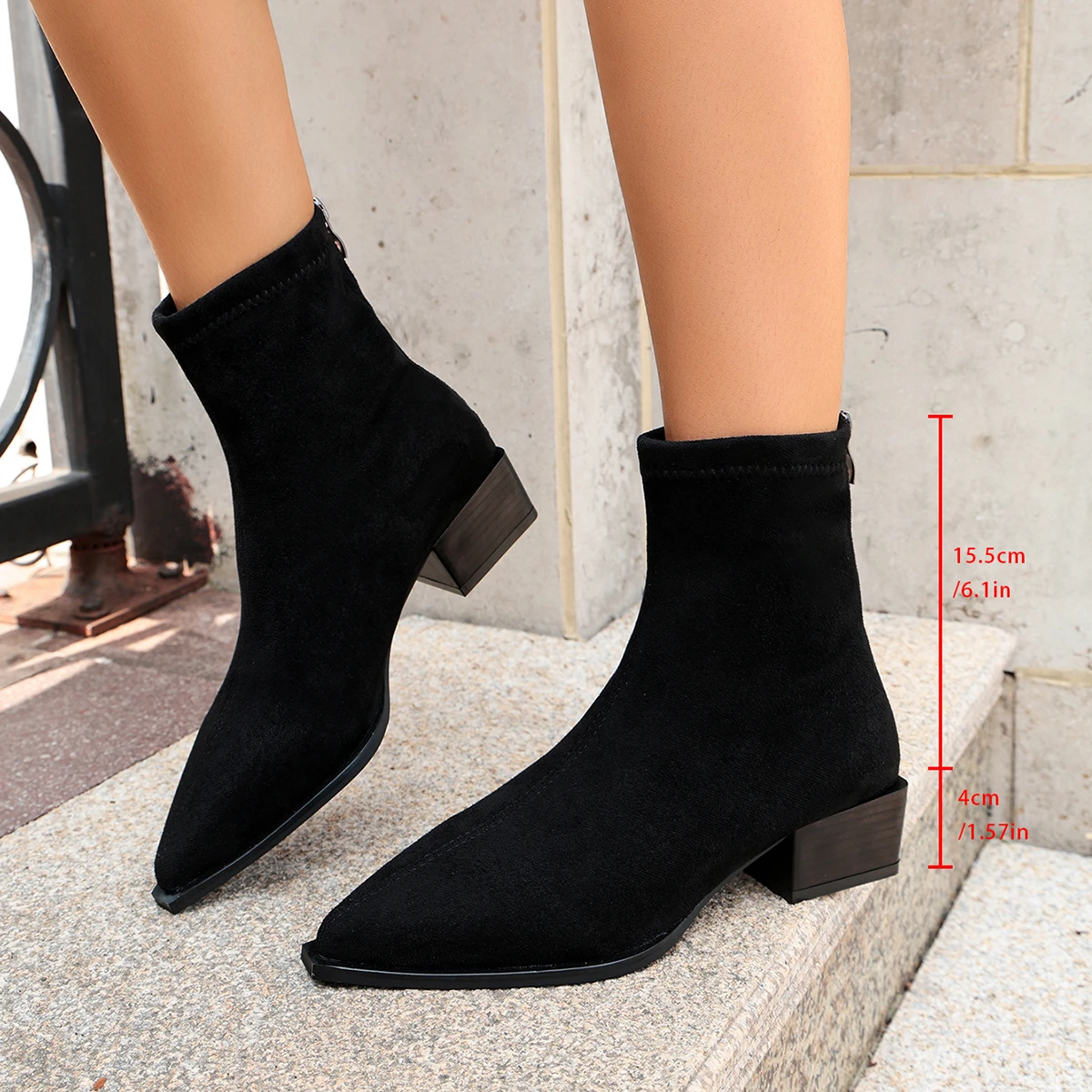 Spitze Damen-Stiefeletten, modische Wildleder-Luxus-Absatzschuhe, neue Winterstiefel 2026, Designer-Kleid, sexy Mujer – Detail 11