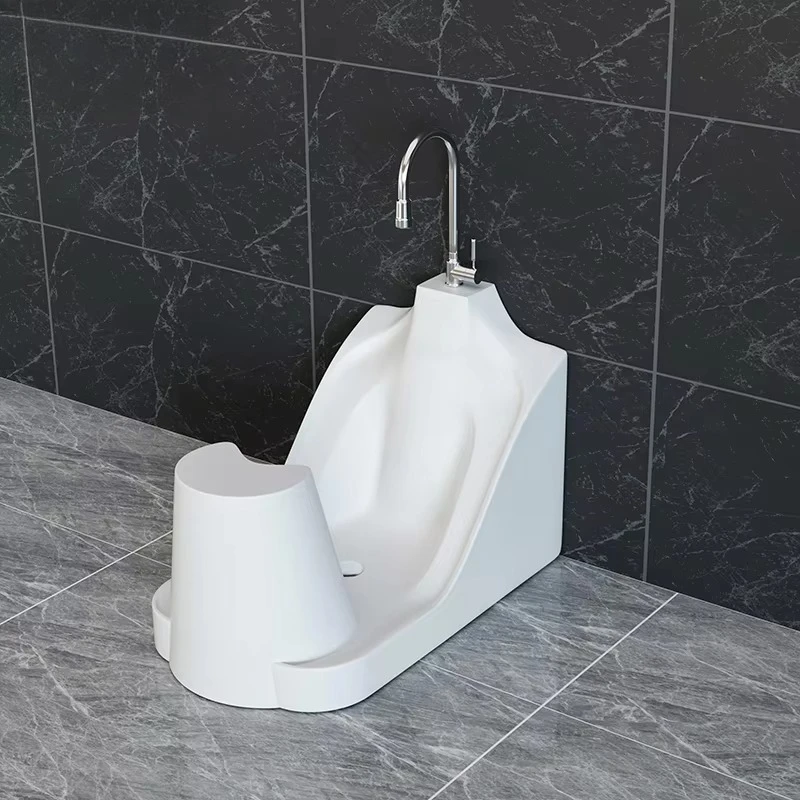 Solid Surface Automatic Foot Wash for Prayer Room Facilities Commercial Foot Wash
