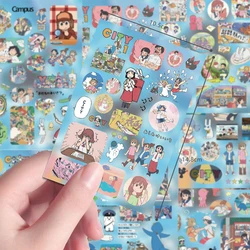 4/8Sheets Nichijou Anime Stickers Kawaii Girls Aioi Yuuko Sticker Laptop Notebook Luggage Wall My Ordinary Life Cartoon Decal