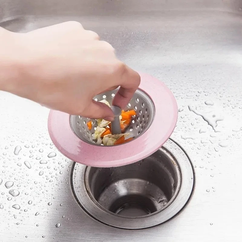 Push Down Sink Stopper Silicone Universal Drain Cover Anti-Hair Clog Strainer for Bath Kitchen Basin Tool Non-Slip Grip Design