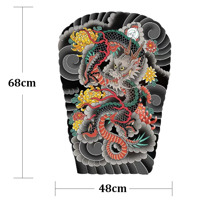 Waterroof Tattoo Sticker Super Large Big Size Full Leg Thigh Temporary Tattoos For Adult Women Men Body Art Painting Dragon