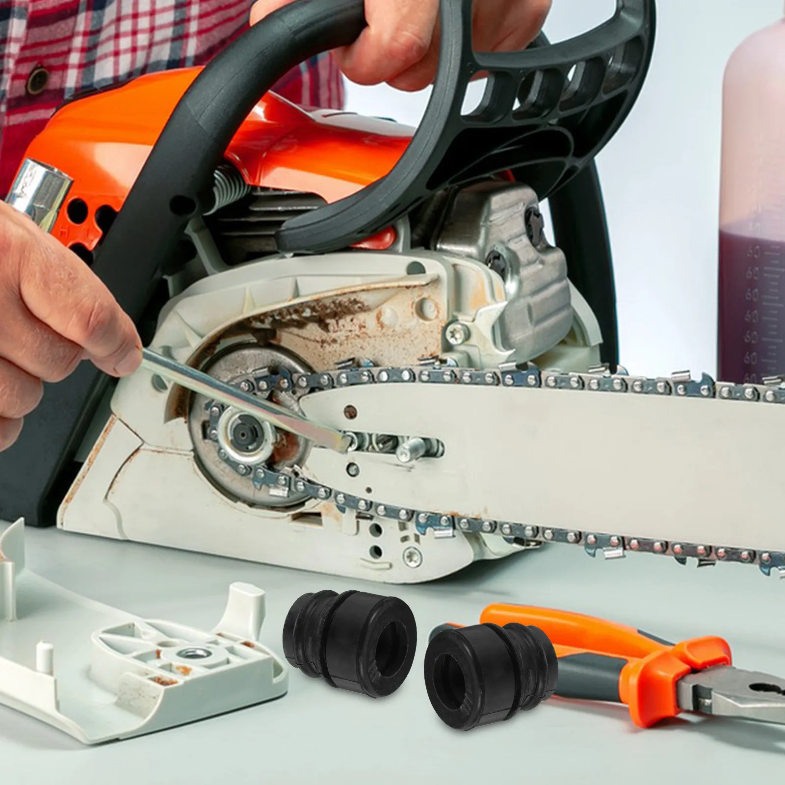 

10 шт. амортизирующих накладок для бензопилы, антивибрационные подушки, сменные резиновые крепления для лесозаготовительной техники