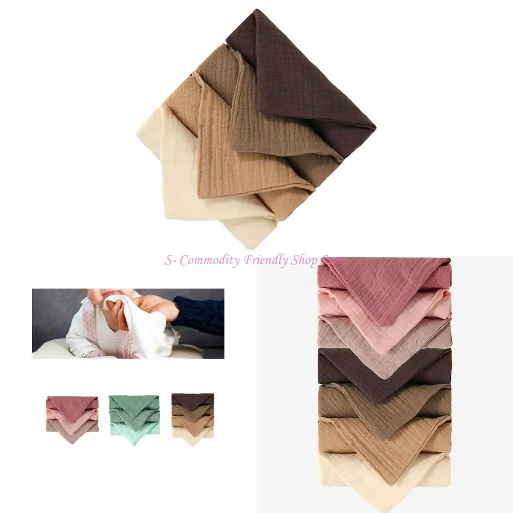 

85AE Square Towel Baby Wipes Cloths Handkerchief Washcloths Drool Bibs Nursing Towel