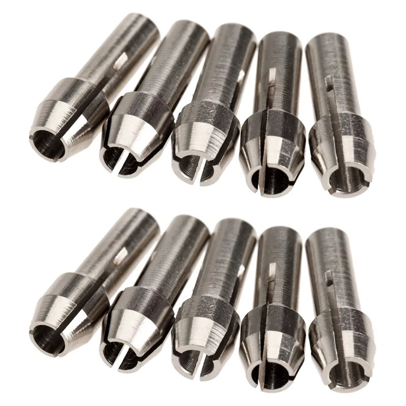 AC88 Mini Drill Chuck 1/8inch (3.2mm) Diameter 10 Pack, 3.2x4.2mm Tail Electric for Grinder Chuck for Dremel Rotary Tools
