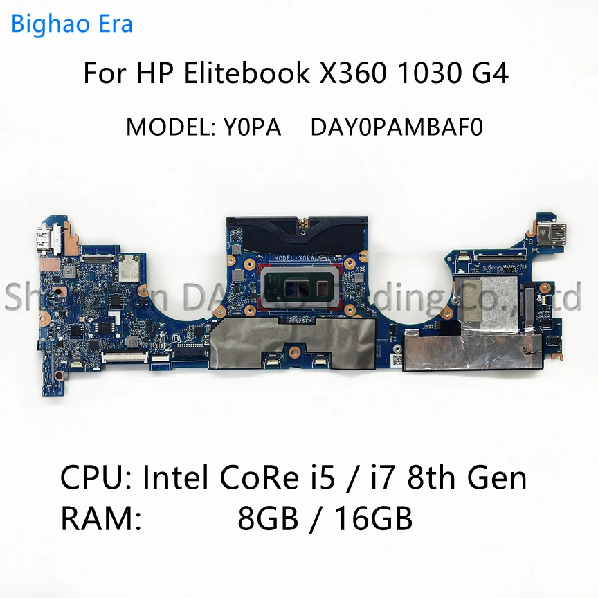 

DAY0PAMBAF0 For HP EliteBook X360 1030 G4 Laptop Motherboard With Intel i5 i7 CPU 8GB/16GB Memory SPS:L78696-601 L70769-601