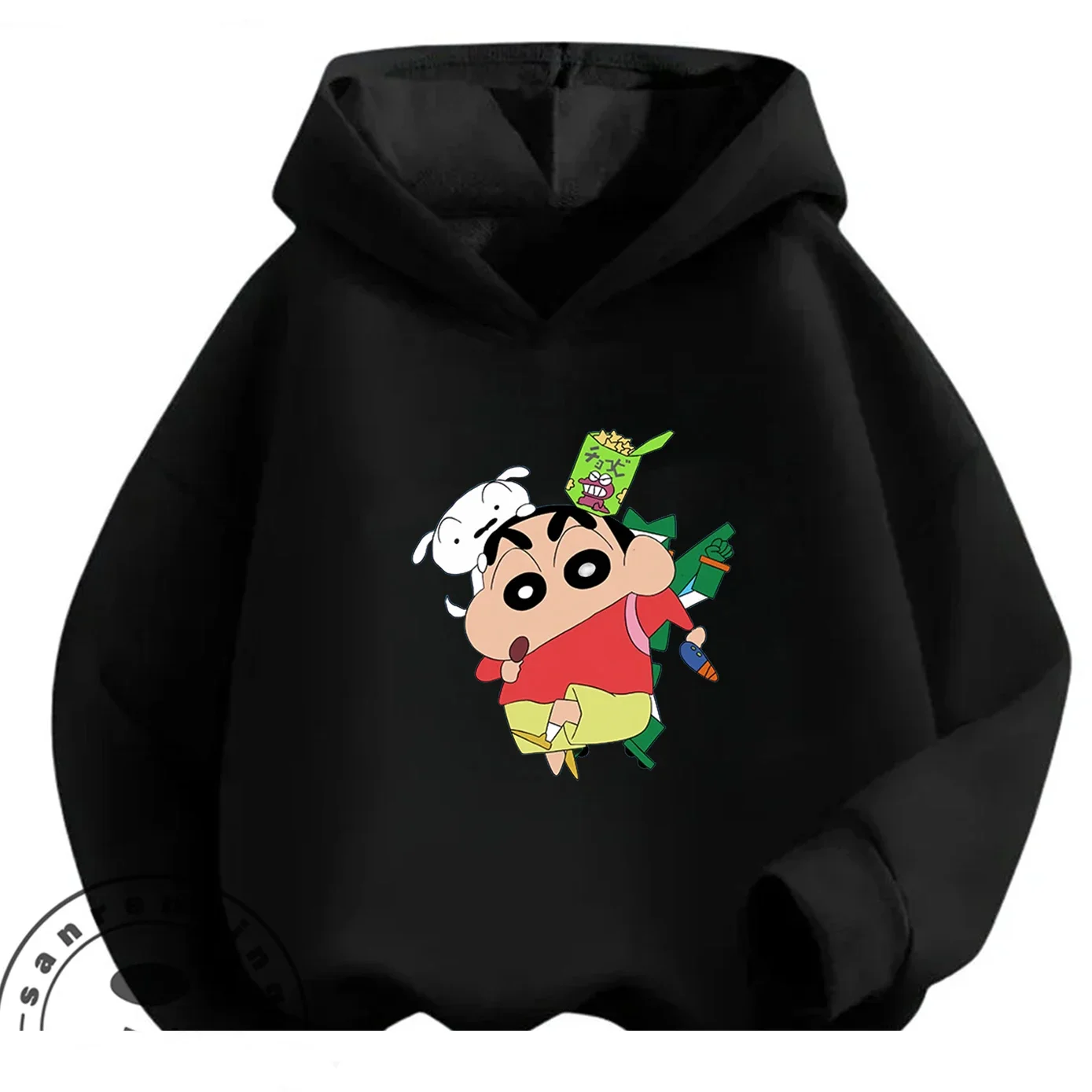 Street Fashion Kids Hoodie Cute Cartoon Graphic Autumn Winter Casual Sweatshirt Crayon Shin Chan 3 14 Years