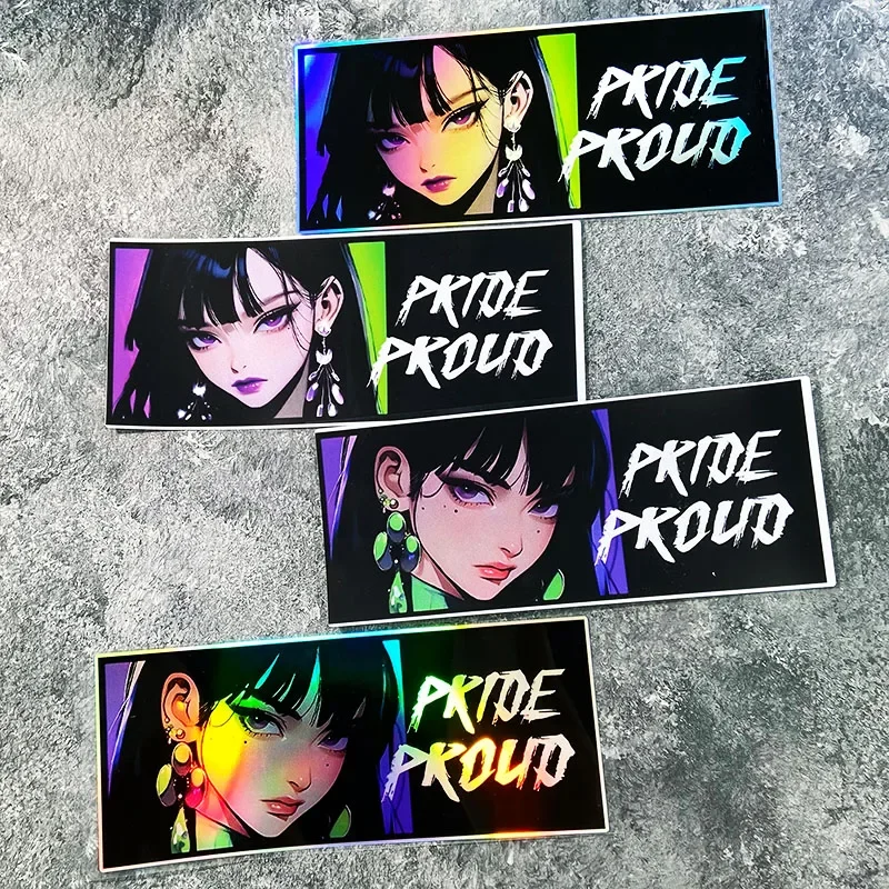 NEVER MINO JDM Anime Vinyl Sticker 1PC Decal for Motorcycle Side Panel Fuel Tank Electric Scooter Car Decor