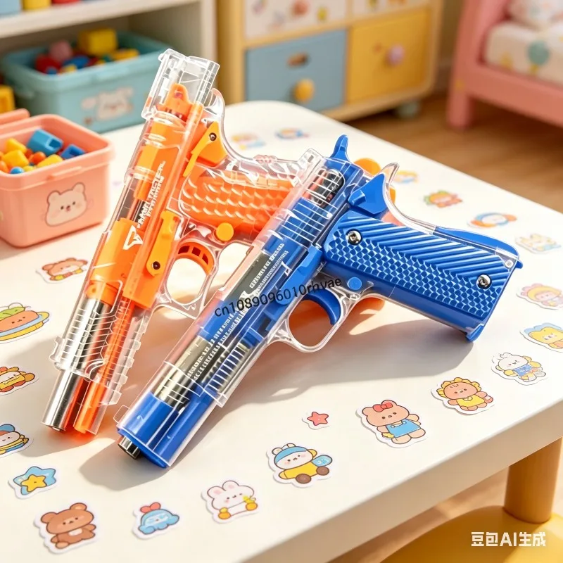M1911 Casual Toy Empty Room Hanging Mag Manual Easy Detach BB Round Youth Imitation Toy Gun