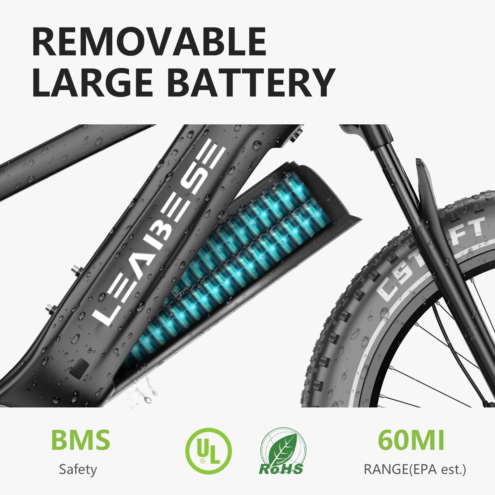 Electric Dirt Bike Carbon Fiber E300 48v 750w Bafang Mid Drive Emtb 15.6ah Off-Road 26x4" Fat Tire Moped E-Bike