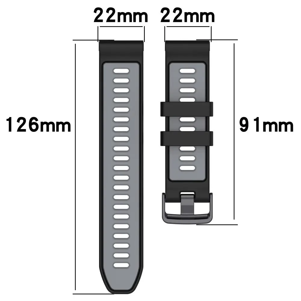 Zapasowy pasek silikonowy inteligentny zegarek dwukolorowy pasek do zegarka akcesoria miękka bransoletka do Garmin Forerunner 965 955 945 935