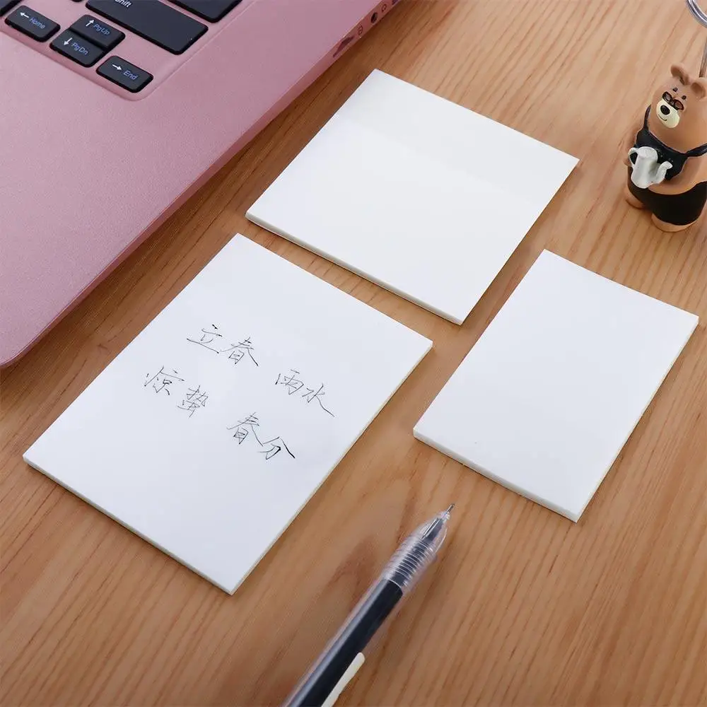 50 Sheets Notepad Self Adhesive Stationery Sticker PET Memo Pad Transparent Sticky Notes Daily To Do List Planner Sticker