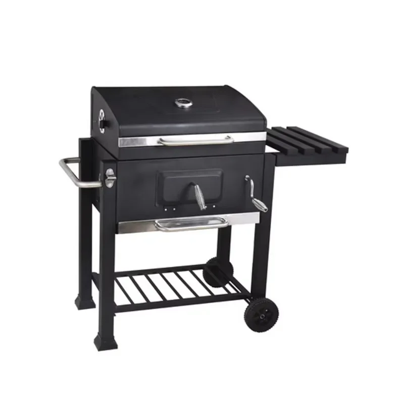 Hot Outdoor Patio Large Oven 7-8 Large Square Oven with Wheeled Grill BBQ Grill Stove Smoke Stove