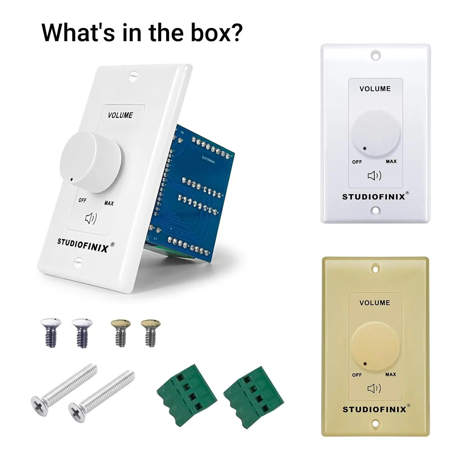 مقبض التحكم في مستوى الصوت في الحائط بقدرة 100 وات من STUDIOFINIX - وحدة تحكم ستيريو متطابقة المقاومة لمكبرات الصوت الداخلية والخارجية للمسرح المنزلي #2