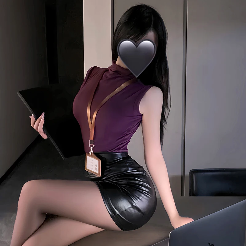 

Sexy OL commuting Office Lady Cosplay Costumes Erotic Lingerie Hip Wrap Skirt Women Secretary Uniform Temptation Mini Dress