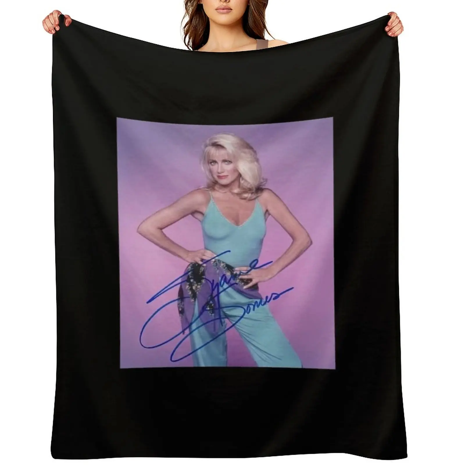 

Suzanne Somers 1946 Throw Blanket Quilt Furry Camping Plaid Blankets