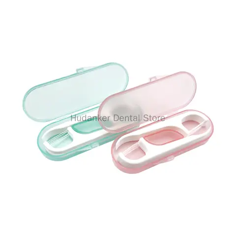 50 상자 치과 Flosser 추천 10 개/상자 치실 스틱 스레드 휴대용 치아 이쑤시개 캠핑 여행을위한 보관 상자
