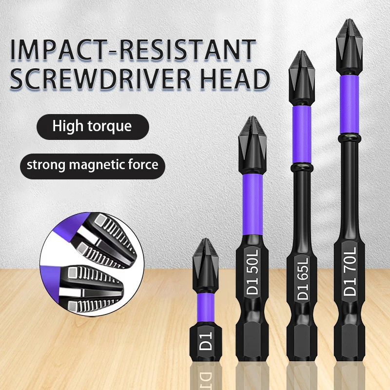 

Steel Upgraded Non-slip PH2 Impact Driver Bit Set with Magnetic Phillips Screwdriver Tool