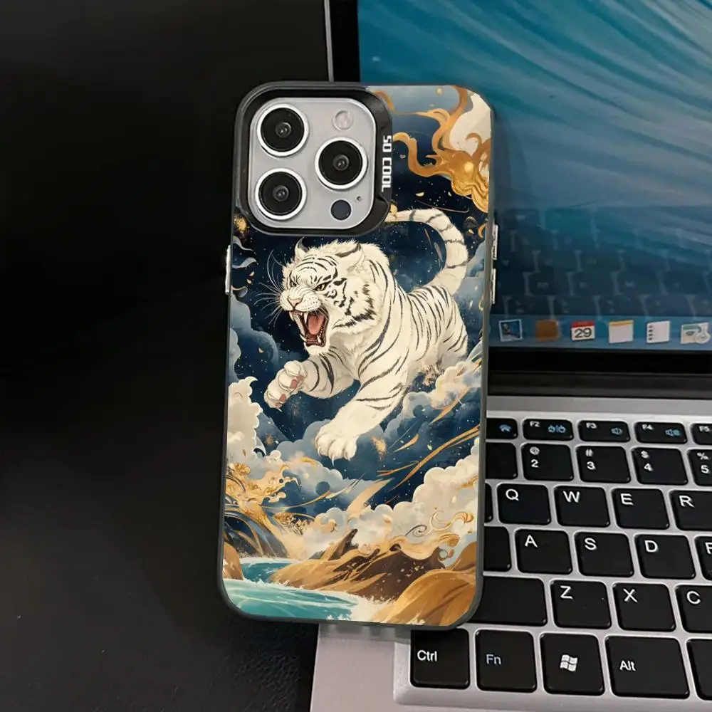 

The tiger is running case for iPhone17 16 15 14 13 12 11 Pro/ Max/Plus shock-proof rear cover anti-fingerprint