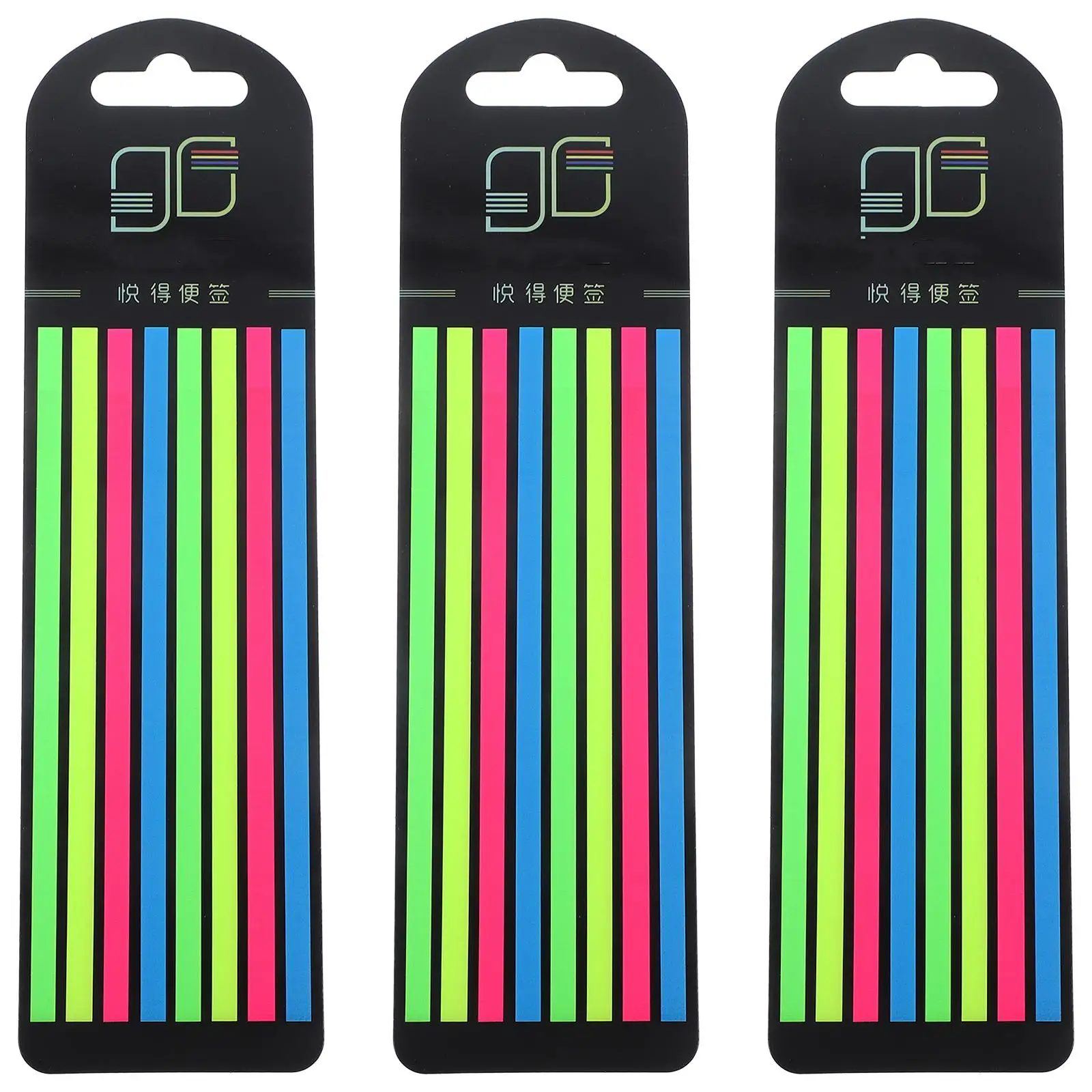

3 Boxes Fluorescent Notes Sentence Markers Page Highlight Strips Bookmarks Reading Strips Learning Tools Notebooks Accessories