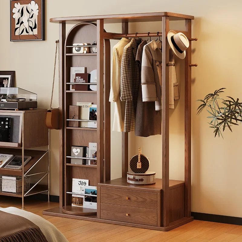 Shelf integrated multi-functional medium and ancient clothes shelf