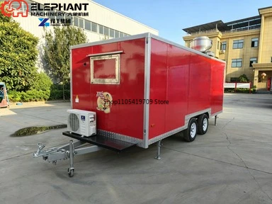 Simple Square Box Food Trailer Practical Mobile Snack Bar Trailer for Street Vendor