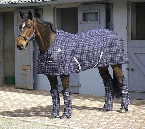 Ropa de caballo transpirable elástica personalizada de fábrica, alfombras de caballo de algodón