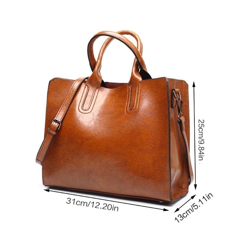 Bolsos para mujeres y niñas, bandoleras informales, bolsos hombro PU, bolso mano 066F