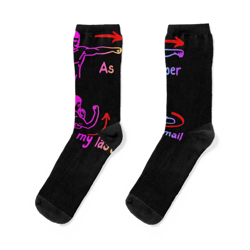 

Fun Humour As Per My Last Email Make Your Day With Sarcastic T-Shirt Socks shoes designer happy crazy Socks Man Women's