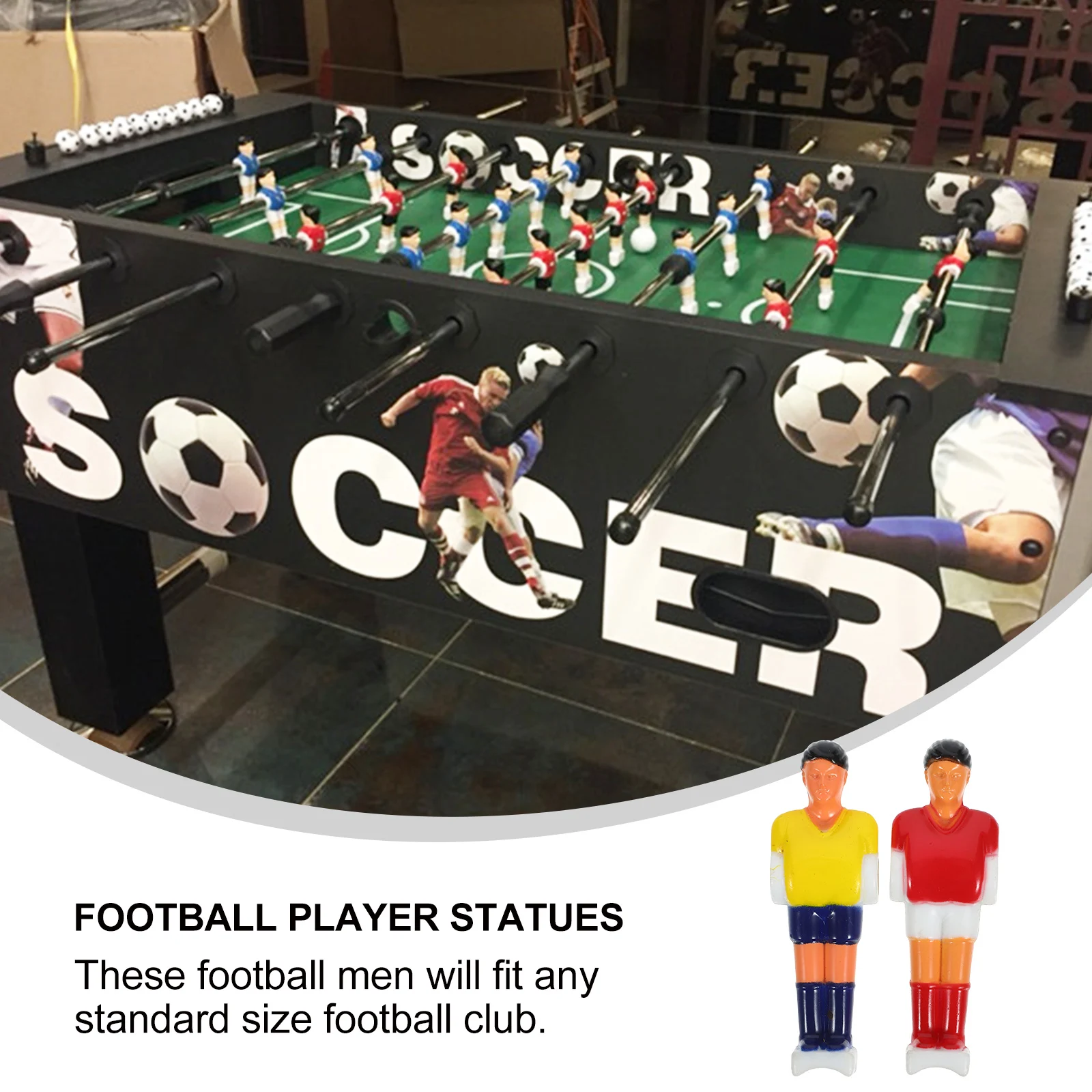 

4pcs Foosball Players Football Machine Mini Table Soccer Figures Desktop Accessories Replacement Plastic Athletes Small