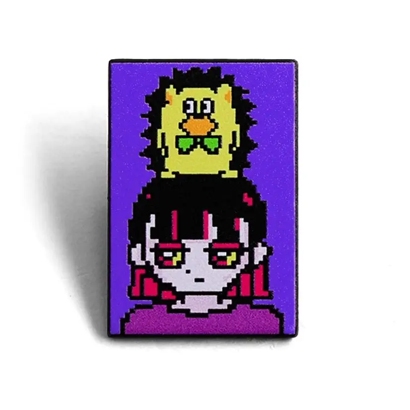 Pixel Style Zutto-Mayonakade Iinoni Enamel Brooch Japanese Music Group Band Zutomayo Ztmy Lapel Pin Music Song Fans Gift Badge A