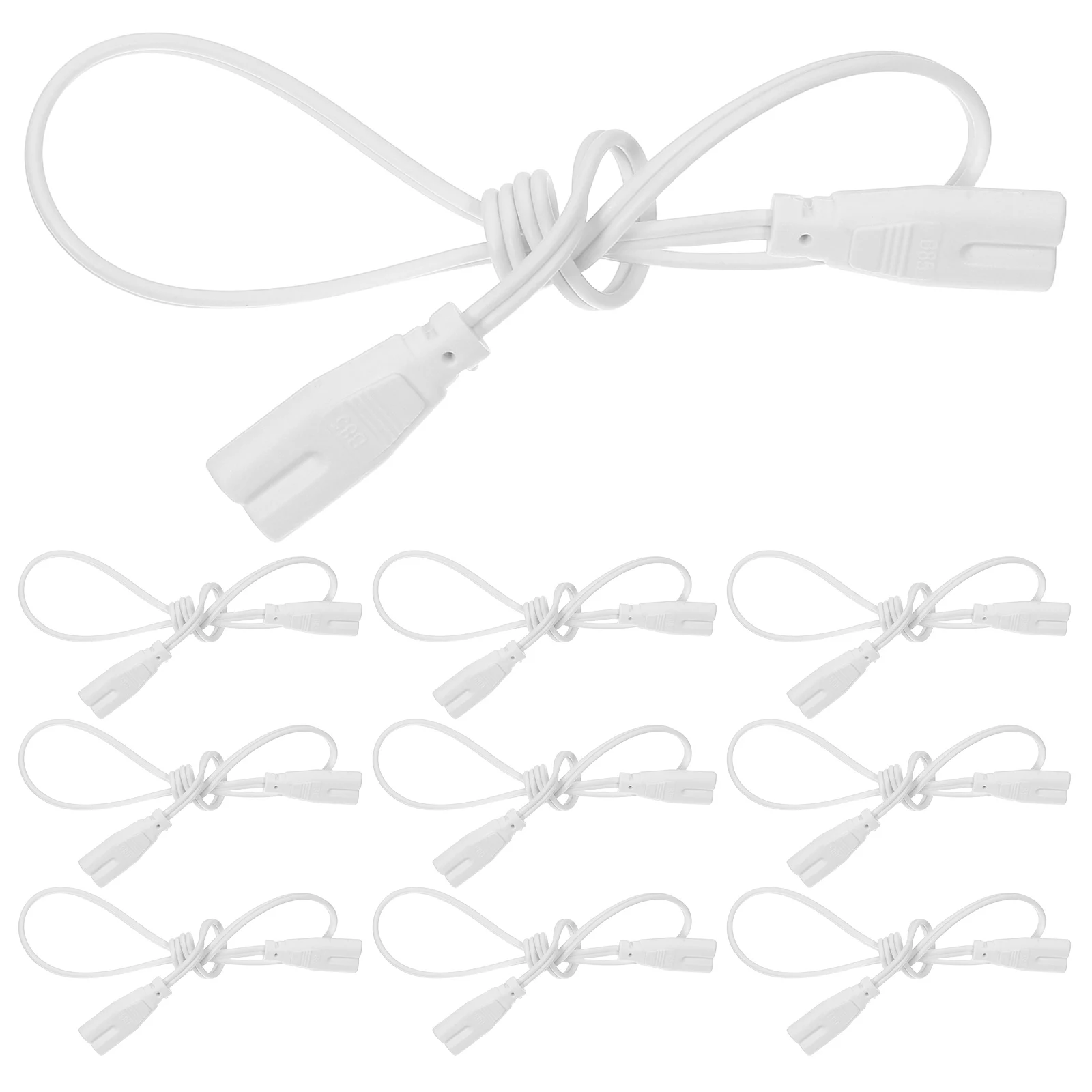 

10 Pcs Lamp Connection Line LED Light Cord Bracket Connector Double Ended Male Extension Pin Tail Power Plug for Lights