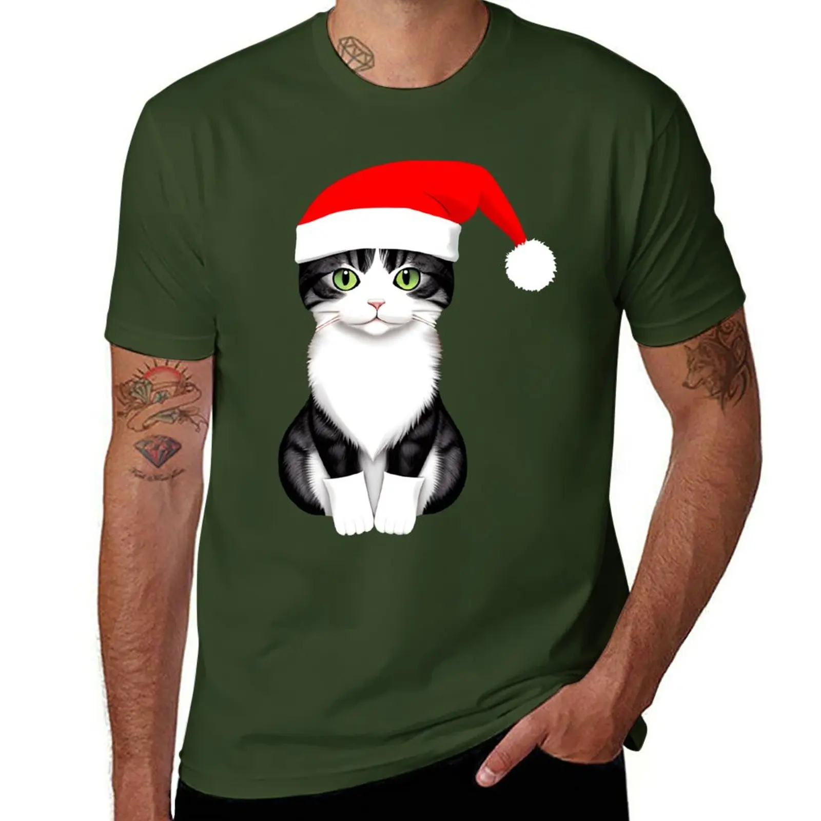 Cat in Christmas Mood Gift for Christmas Happy Holidays Winter Decor T-Shirt sweat shirts sweat shirt mens graphic t-shirts