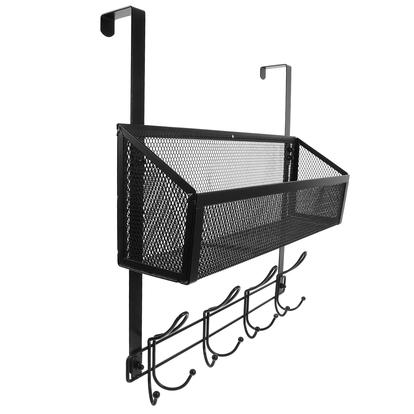 

Multi-layer Hanging Basket Organizer Behind Door Heavy Duty Carbon Steel Door Storage Rack for Kitchen Bedroom Bathroom Towel
