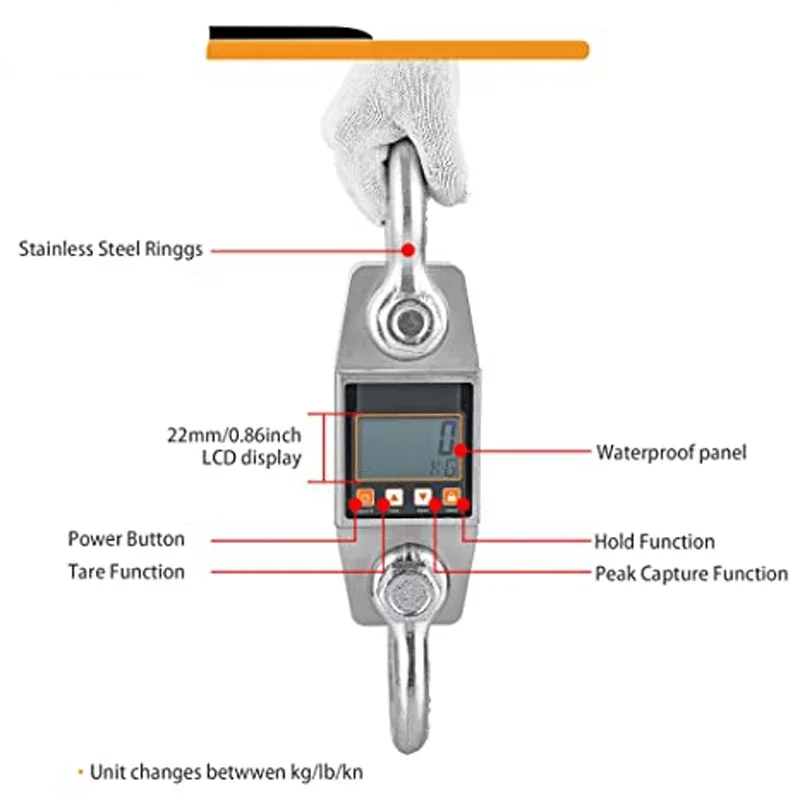 Heavy Weighing Scale Digital Dynamometer – 10/20/30/50 Ton Hand Car Type
