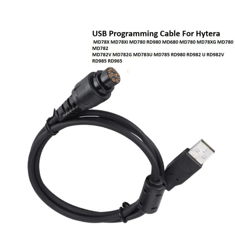 HYT 10Pin PC47 Hytera MD652 MD655 MD656 MD656 MD780 mdmdmd782 MD786 RD980 rdrdrd986 RD960 RD965 için USB programlama kablosu