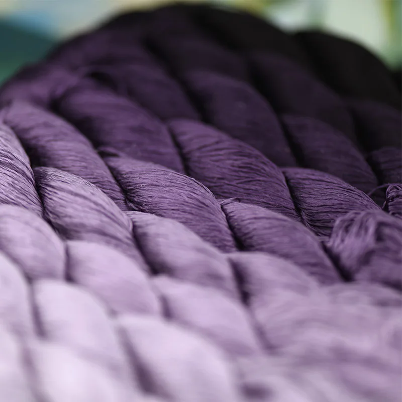 Suzhou 100% Natural Silk Embroidery Thread Bright Dark Purple Single Color Floss Line 400m for DIY Embroidery